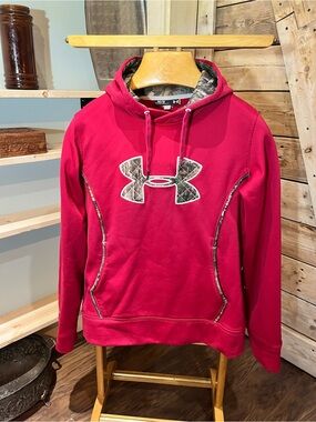 Under Armour Pink Hoodie with Camo Logo